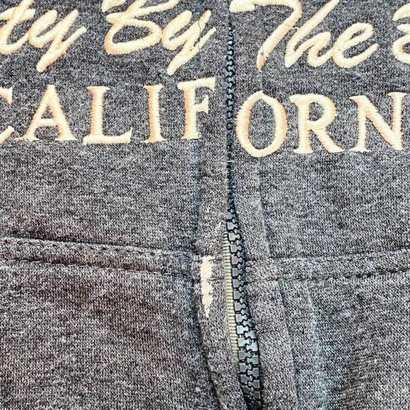 San Francisco full zip grey applique hoodie M - Picture 3 of 8